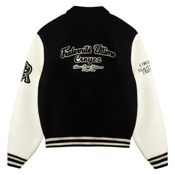 Croyez Oversized Varsity Jack Zwart/Wit