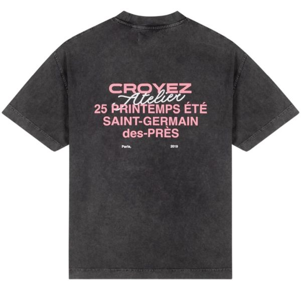Croyez Printemps T-shirt Washed Antraciet
