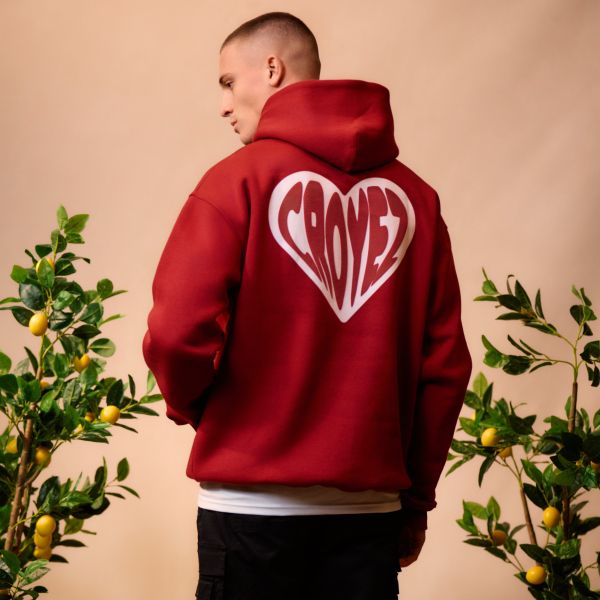 Croyez Puffed Heart Hoodie Rood