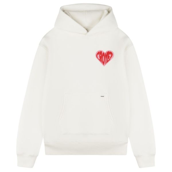 Croyez Puffed Heart Hoodie Off White