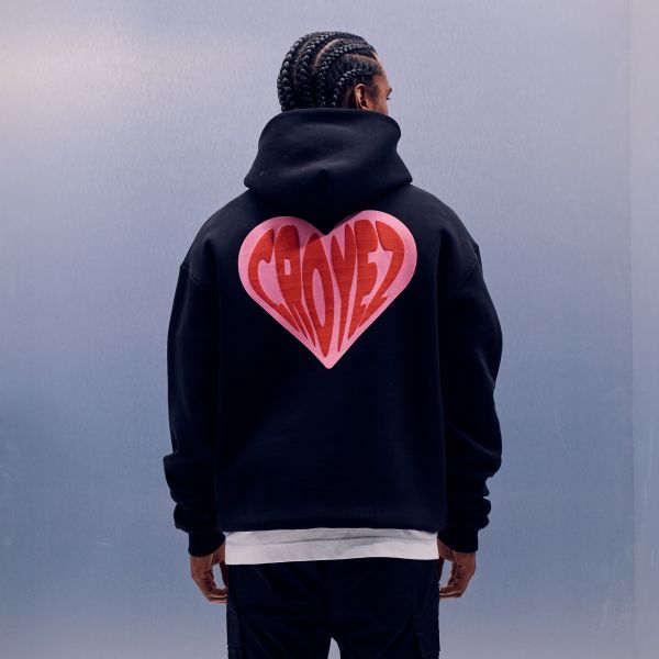 Croyez Puffed Heart Hoodie Zwart