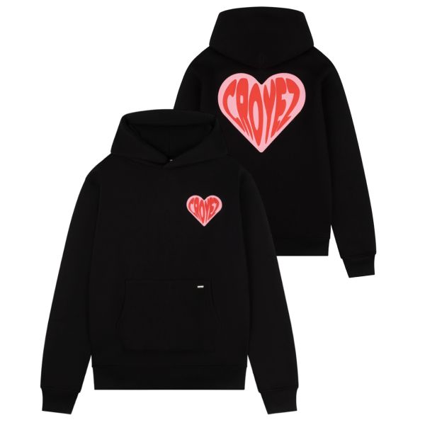 Croyez Puffed Heart Hoodie Zwart
