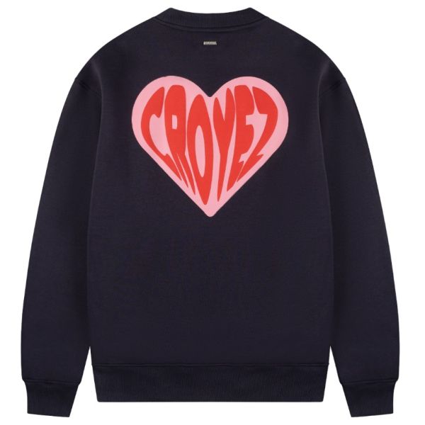 Croyez Puffed Heart Sweater Navy