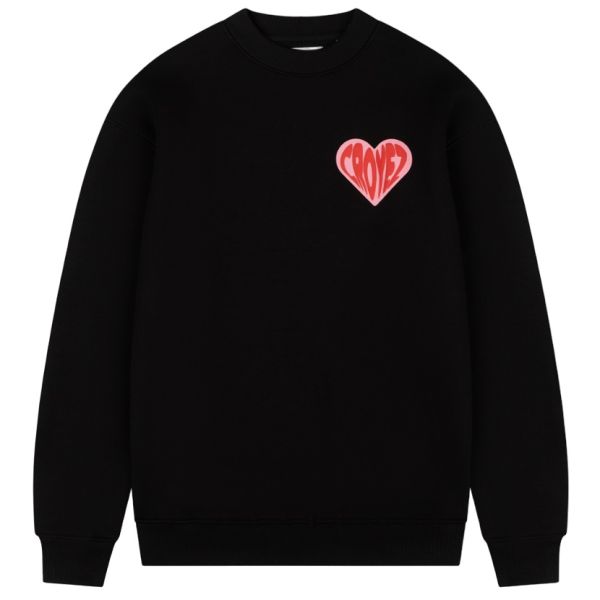Croyez Puffed Heart Sweater Zwart