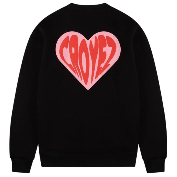 Croyez Puffed Heart Sweater Zwart