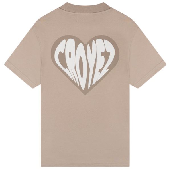 Croyez Puffed Heart T-shirt Beige