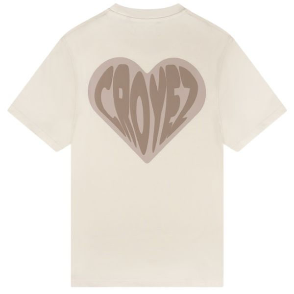 Croyez Puffed Heart T-shirt Off White/Beige