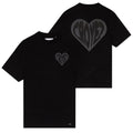 Croyez Puffed Heart T-shirt Zwart