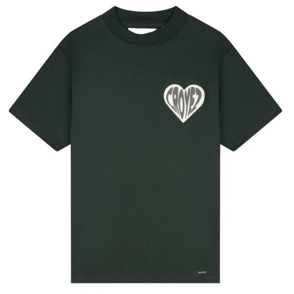 Croyez Puffed Heart T-shirt Donker Groen