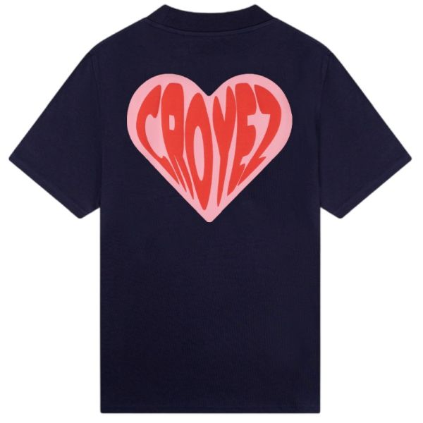 Croyez Puffed Heart T-shirt Navy