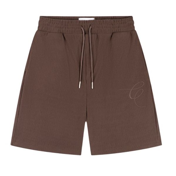 Croyez Ribbed Korte Broek Bruin