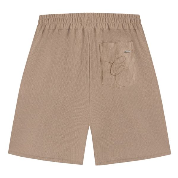 Croyez Seersucker Korte Broek Beige