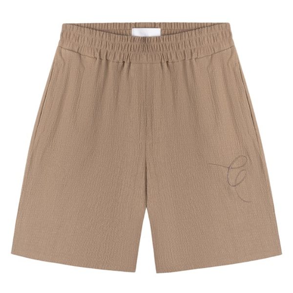 Croyez Seersucker Korte Broek Beige