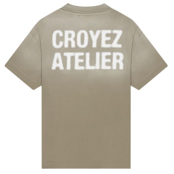 Croyez Sprayed Atelier T-shirt Donker Groen