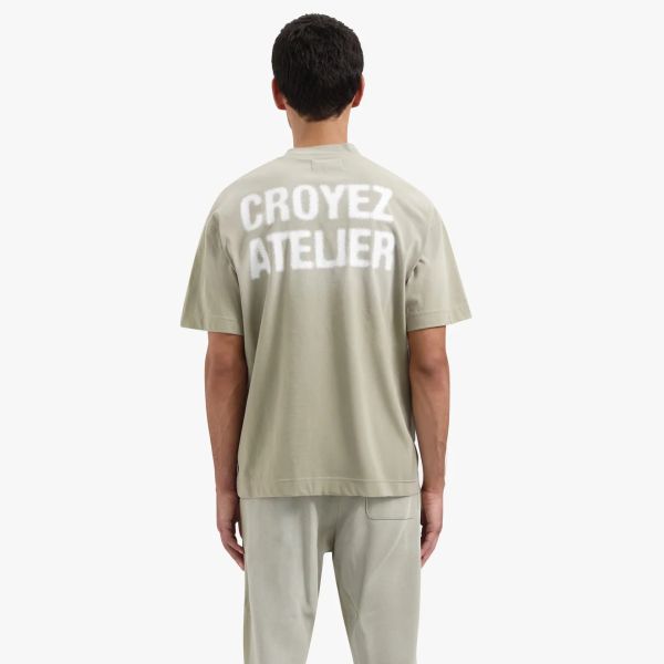 Croyez Sprayed Atelier T-shirt Donker Groen
