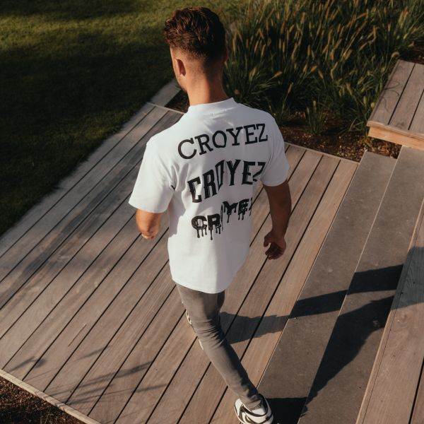 Croyez Stacked Logo T-shirt Wit