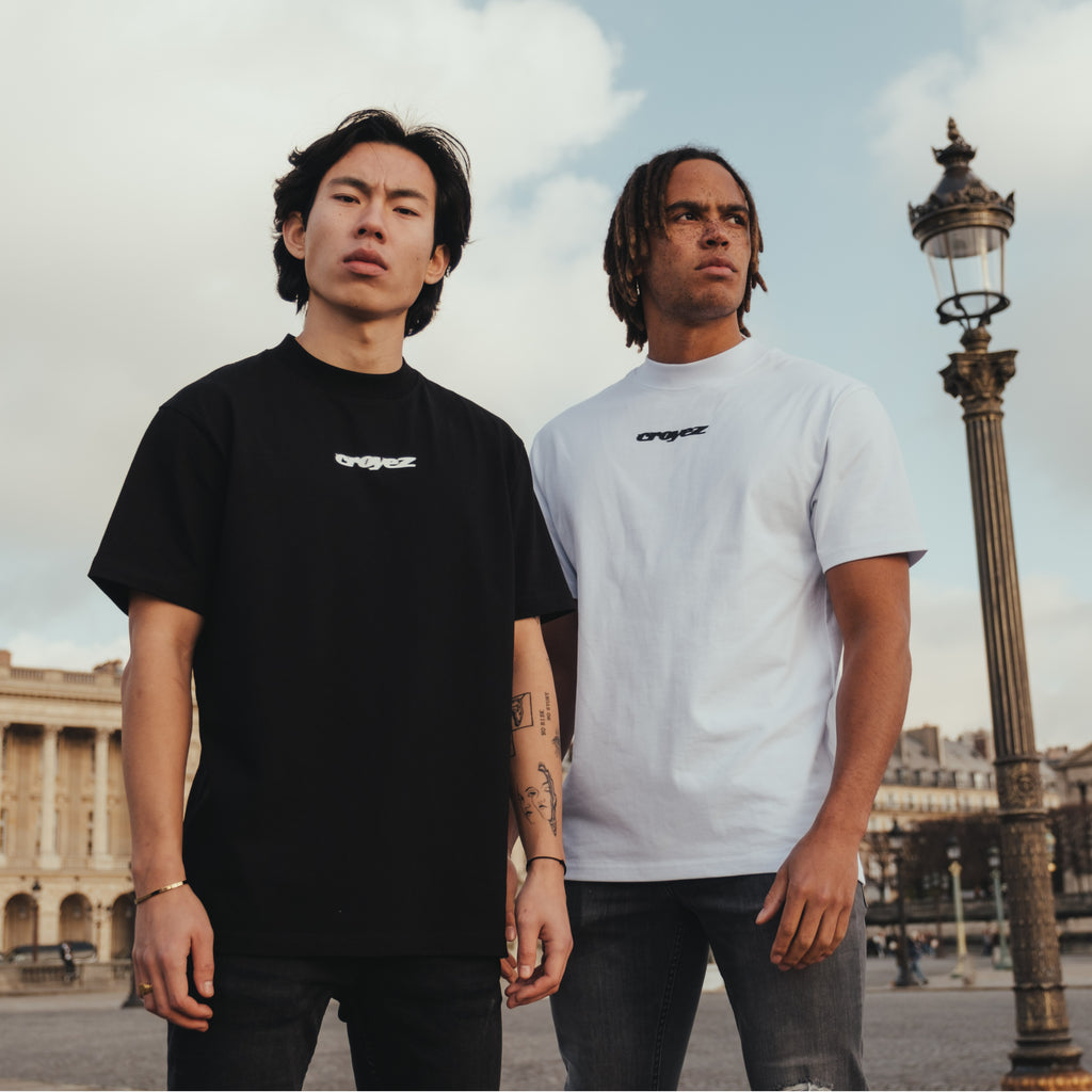 croyez track t-shirt zwart