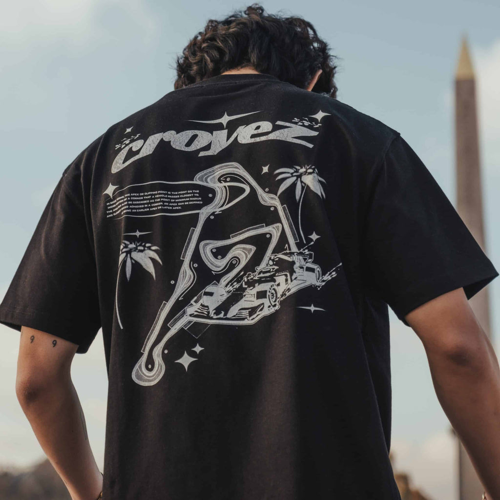 croyez track t-shirt zwart