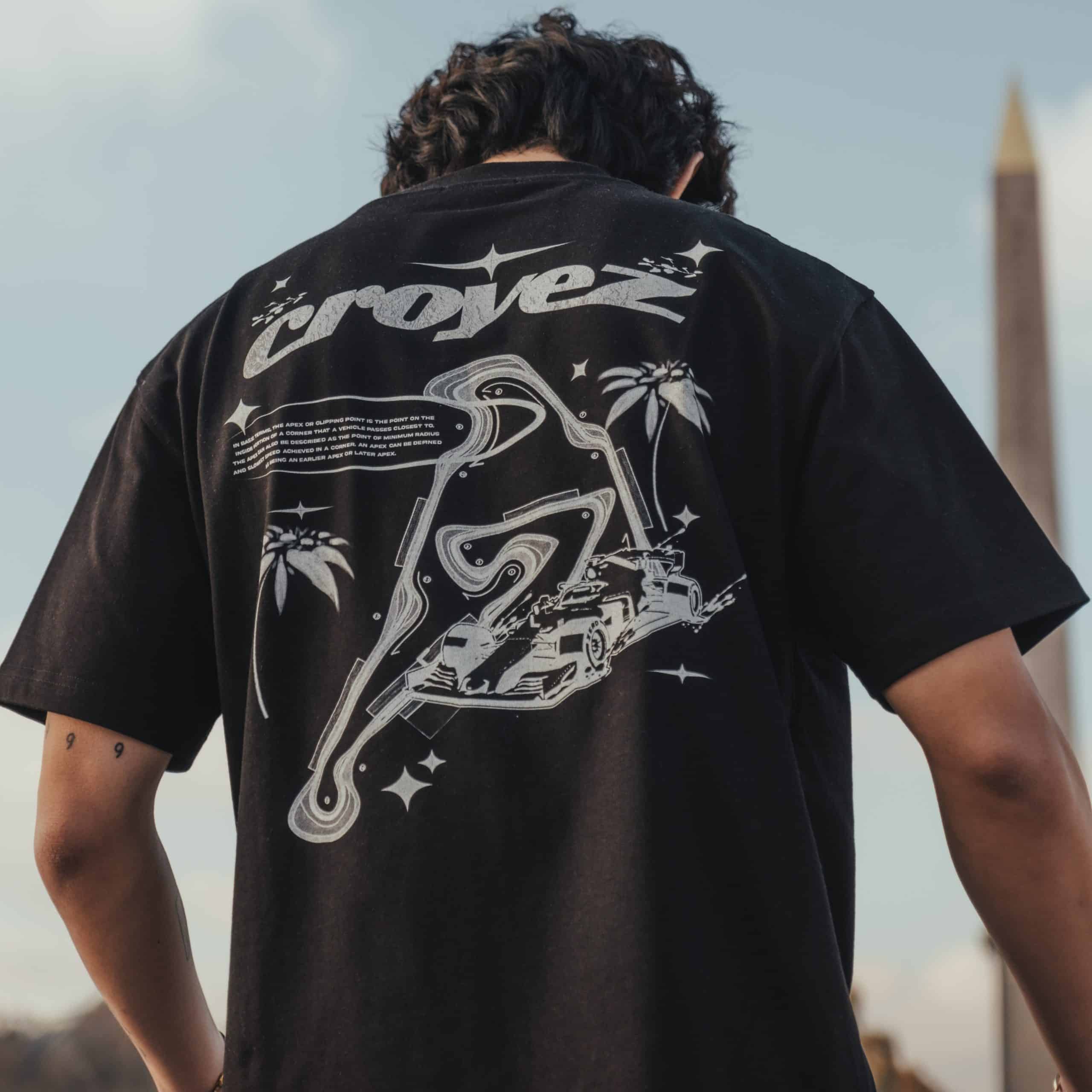 croyez track t-shirt zwart
