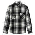 Croyez zipped flannel overhemd zwart
