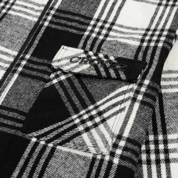 Croyez zipped flannel overhemd zwart