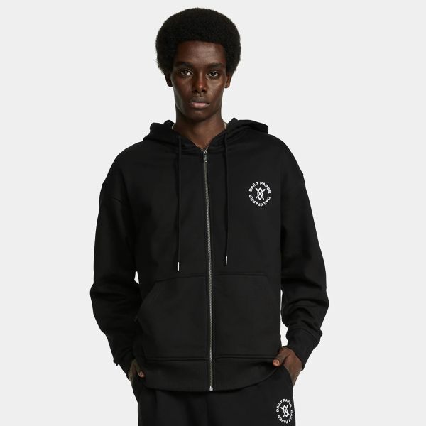 Daily Paper Ezar Zip Hooded Vest Zwart