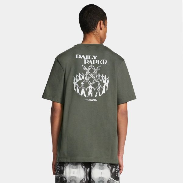 Daily Paper Hand In Hand T-shirt Donker Groen