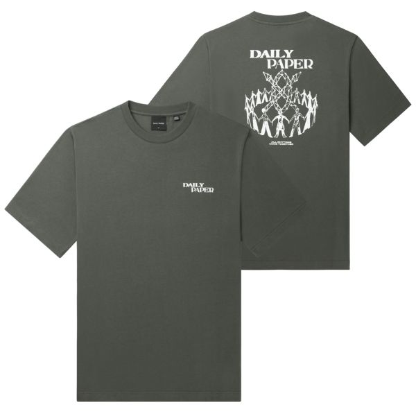 Daily Paper Hand In Hand T-shirt Donker Groen