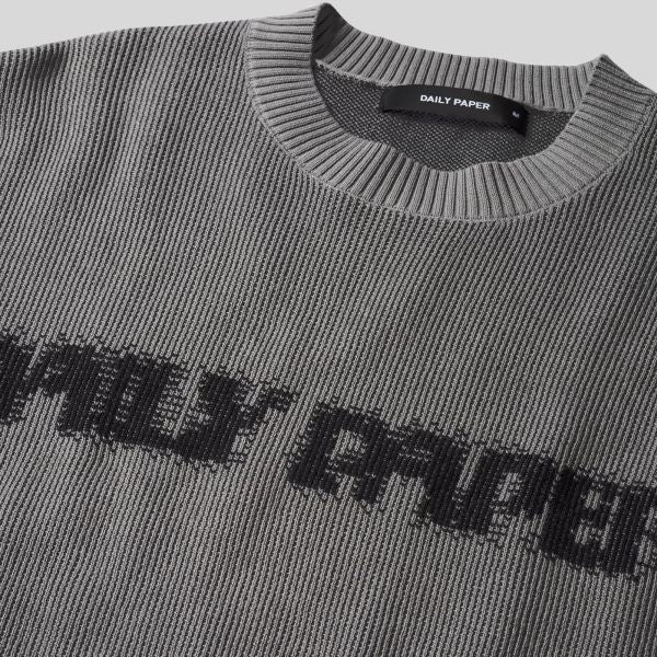 Daily Paper Logo Knit Sweater Grijs