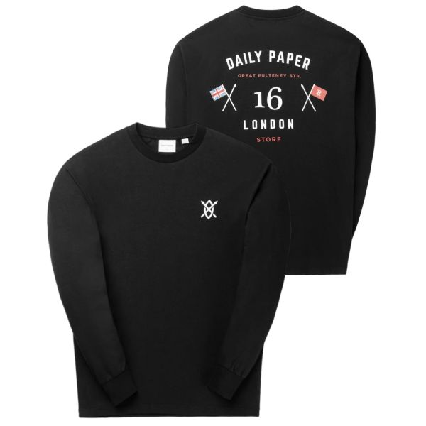 Daily Paper London Store Longsleeve T-shirt Zwart