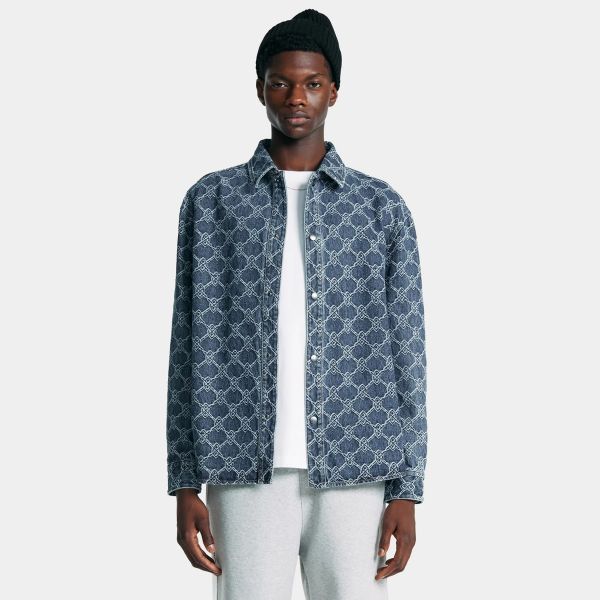 Daily Paper Rahul Shield Overshirt Blauw
