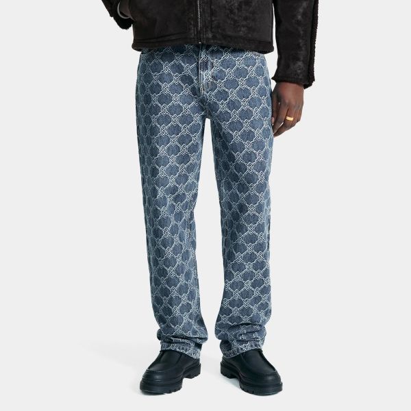 Daily Paper Rahul Shield Straight Jeans Blauw