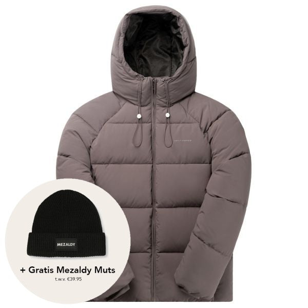 daily paper relaxed puffer antraciet