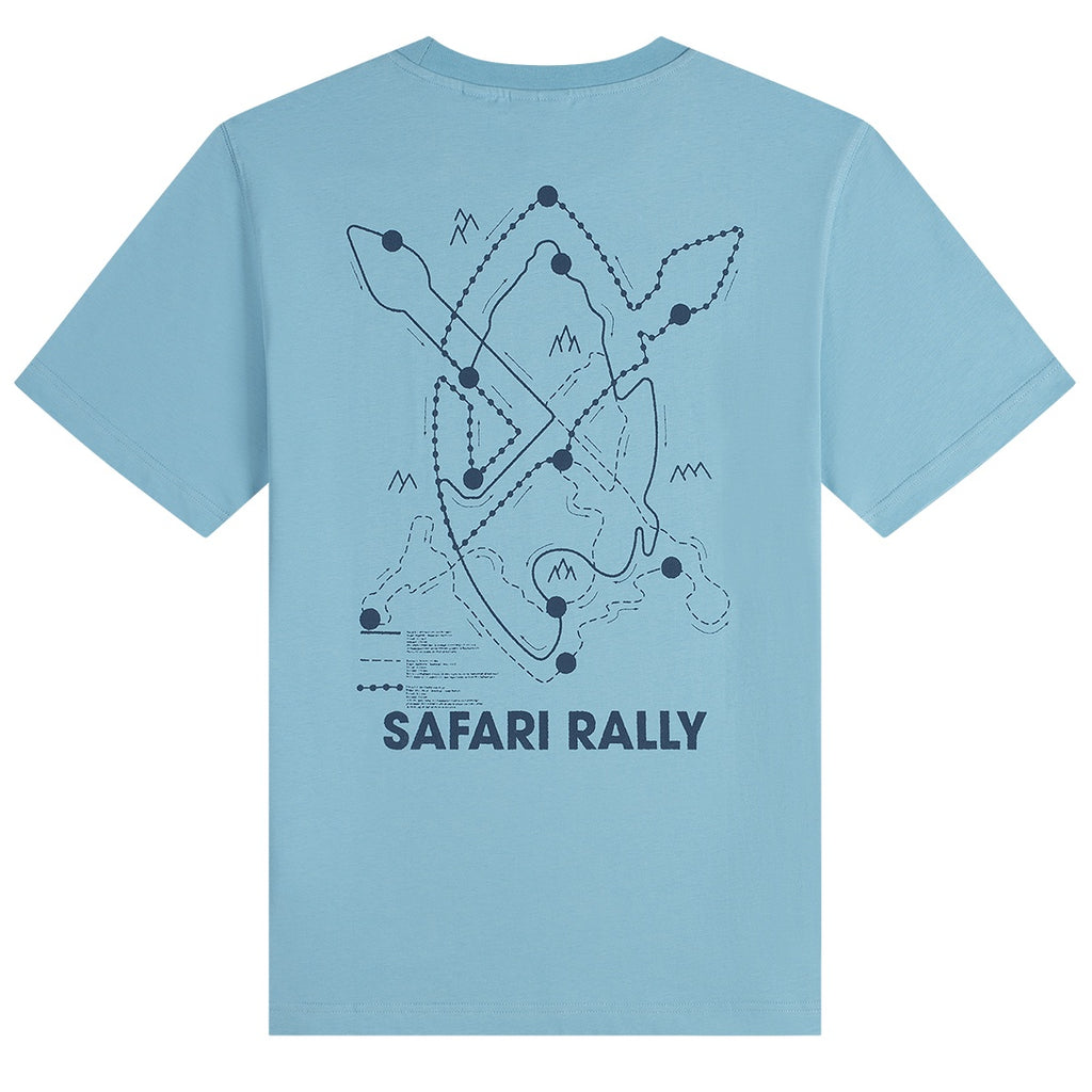 Daily Paper Safari Rally T-shirt Licht Blauw