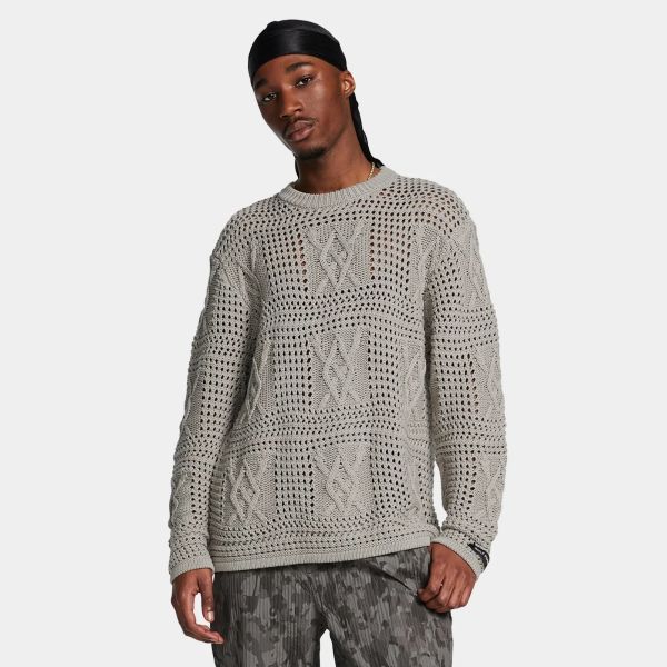 Daily Paper Zuberi Crochet Sweater Grijs