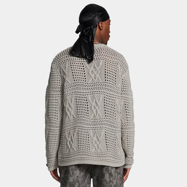 Daily Paper Zuberi Crochet Sweater Grijs