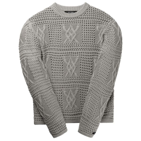 Daily Paper Zuberi Crochet Sweater Grijs