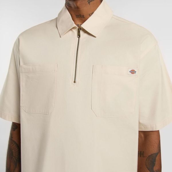 Dickies Ranch Quarter Zip Overhemd Beige