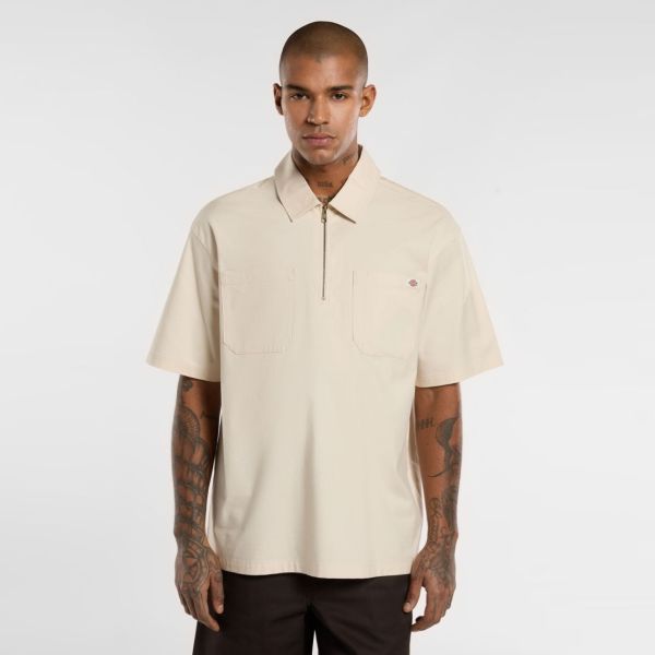 Dickies Ranch Quarter Zip Overhemd Beige