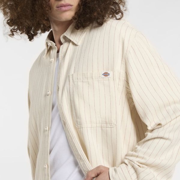 Dickies Service Stripe Overhemd Off White