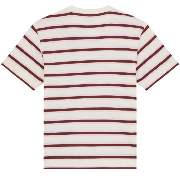 Dickies York Stripe T-shirt Off White/Rood