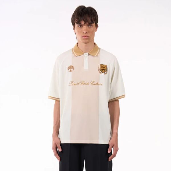 Don't Waste Culture Leo Football Polo Off White