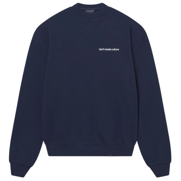 Don't Waste Culture Matt Sweater Navy