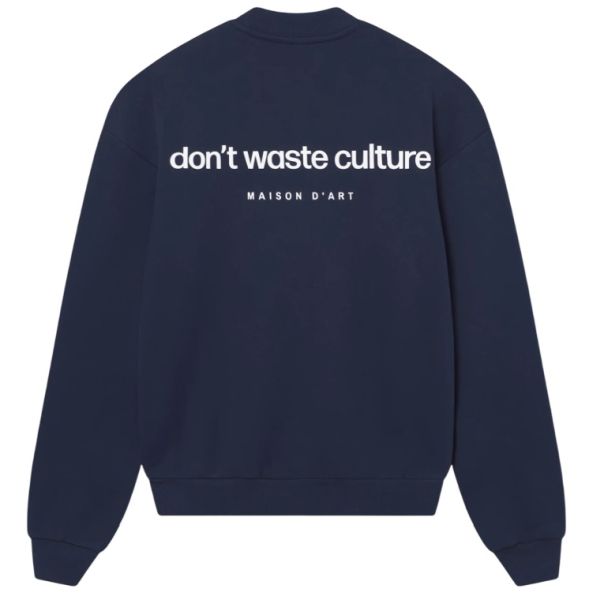 Don't Waste Culture Matt Sweater Navy