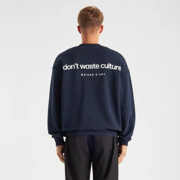 Don't Waste Culture Matt Sweater Navy