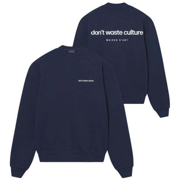 Don't Waste Culture Matt Sweater Navy