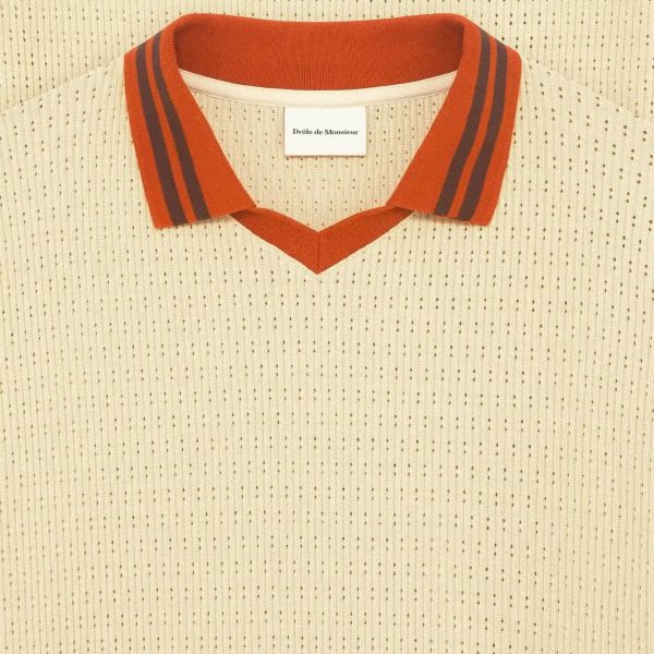 Drôle De Monsieur Ajouré Polo Beige
