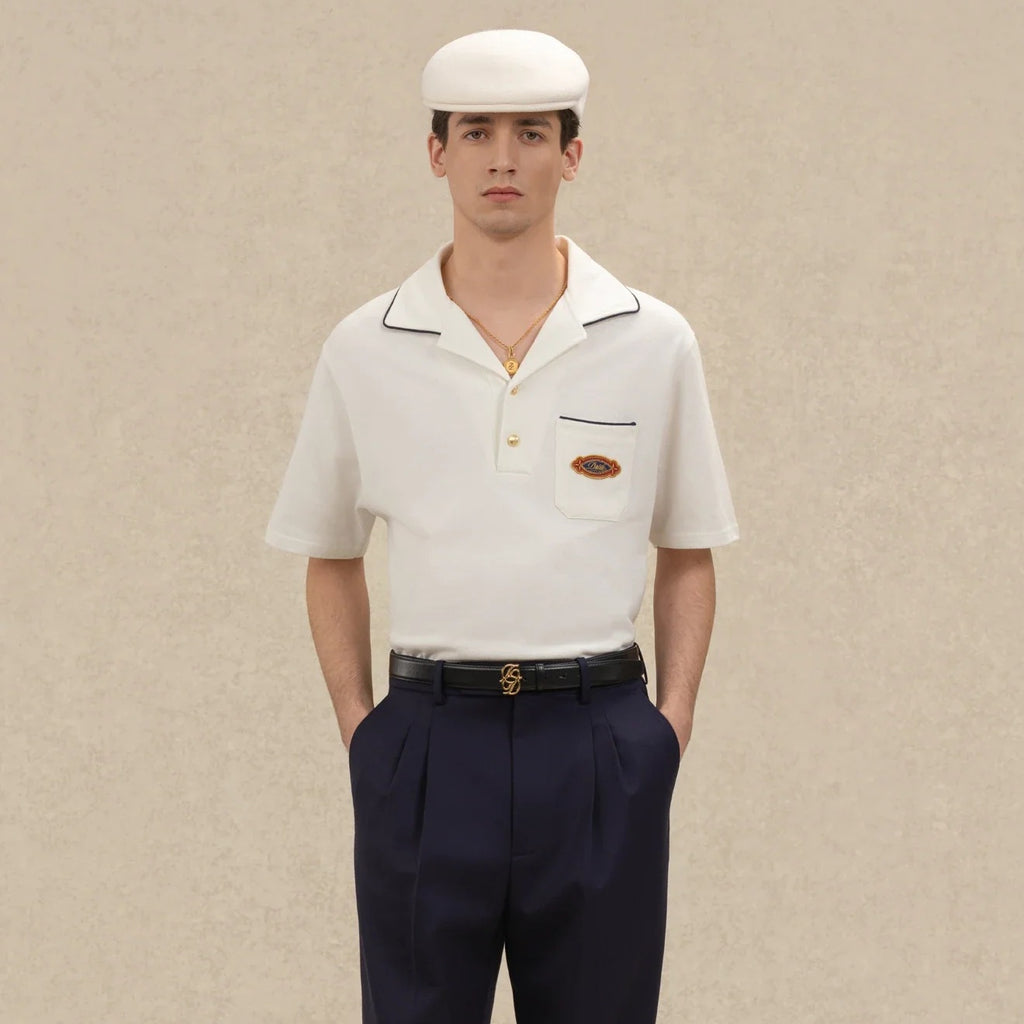 Drôle De Monsieur Drôle Patch Polo Off White