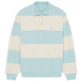 Drôle De Monsieur Drôle Rayé Longsleeve Polo Blauw/Wit