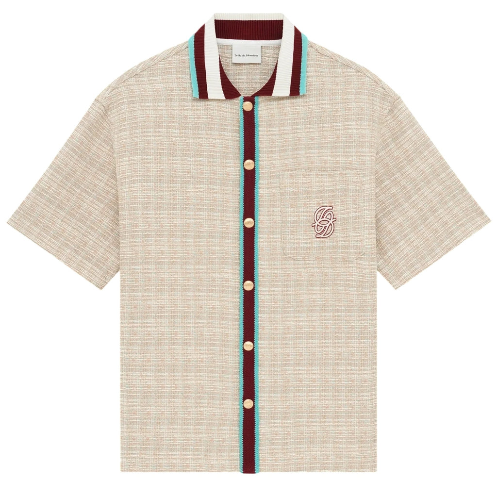 Drôle De Monsieur en Tweed D Miroir Overhemd Beige
